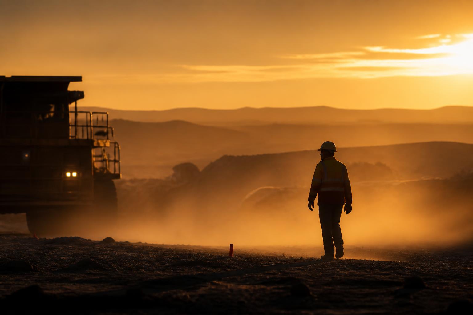 MAHI Sandstorm eyewear photographed in a harsh working environment.